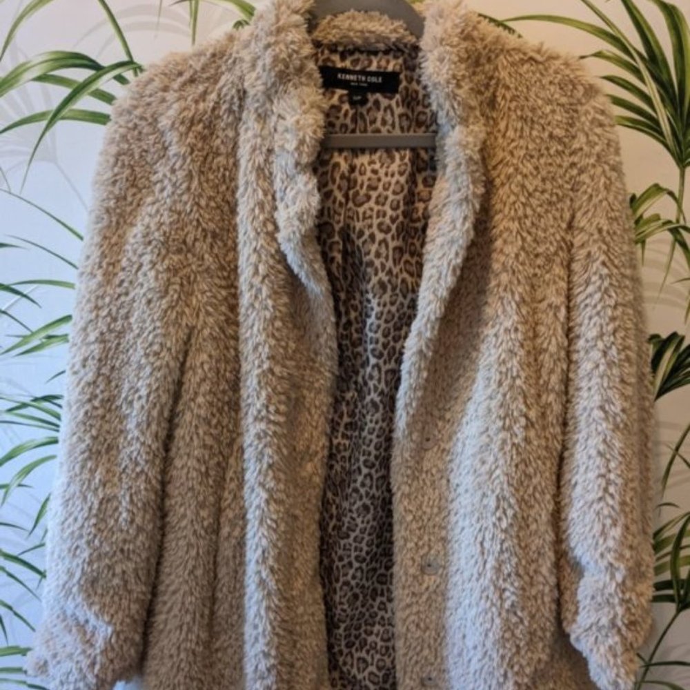 Kenneth Cole Faux Fur Coat